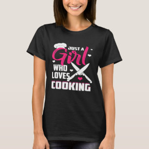 Camiseta Cocine Sólo Un Chica Al Que Le Encanta Cocinar La