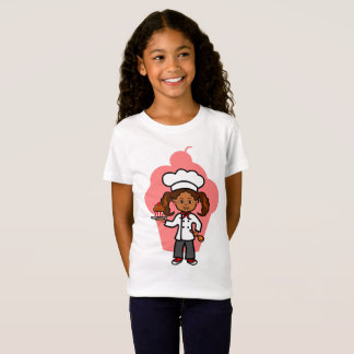 Camiseta Cocinero de sexo femenino del dibujo animado lindo