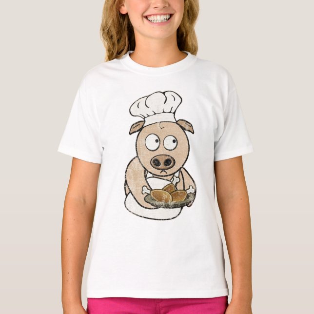 Camiseta Cocinero del cerdo (Anverso)