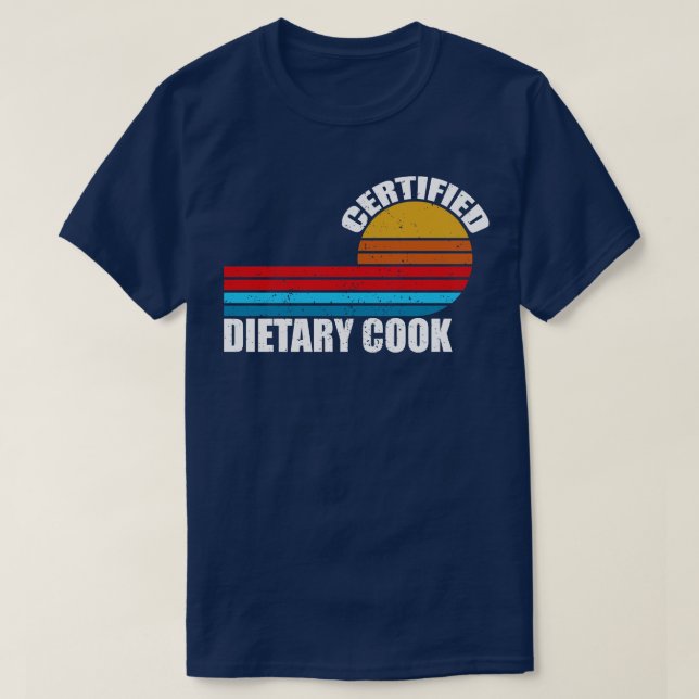 Camiseta Cocinero Dietético Certificado título de trabajo r (Diseño del anverso)