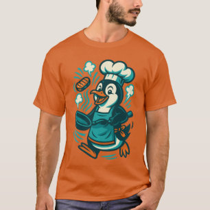 Camiseta Cocinero Pingüino Divertido Amigo de Cocina Cómica