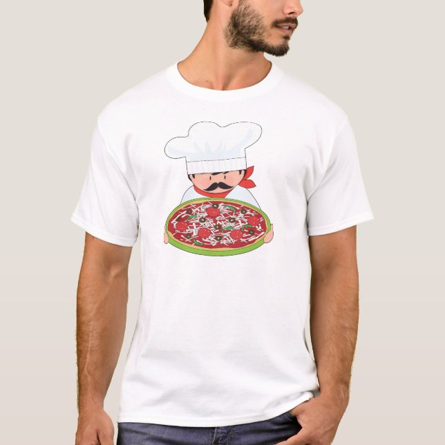 Camiseta Cocinero y pizza (Anverso)