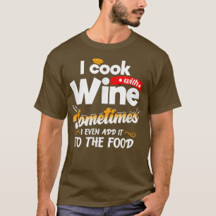 Camiseta Cocino Con Cocina De Cocina De Vino Cocinando Plat