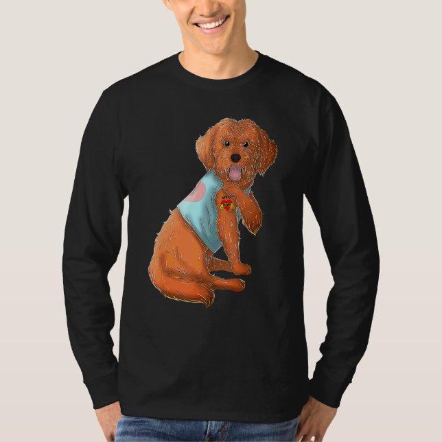 Camiseta Cockapoo Amo a Mamá Tattoo Día de la Madre Perro (Anverso)