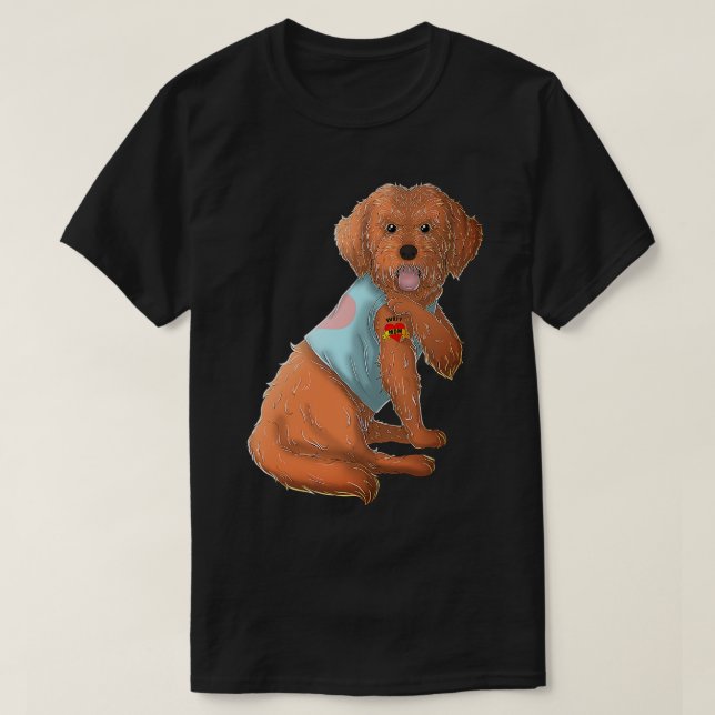 Camiseta Cockapoo Amo a Mamá Tattoo Perro Funny Día de la M (Diseño del anverso)