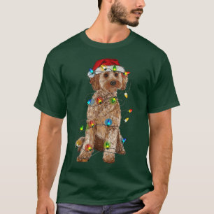 Camiseta Cockapoo Árbol de Navidad Luz Pajama Perro Xma