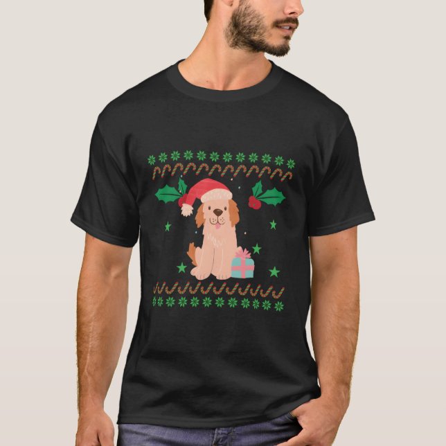 Camiseta Cockapoo Con Navidades Gorra Perro Mamá Papá Noel  (Anverso)
