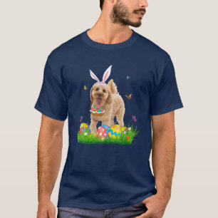 Camiseta Cockapoo conejo con huevo de caza de pascua de la 