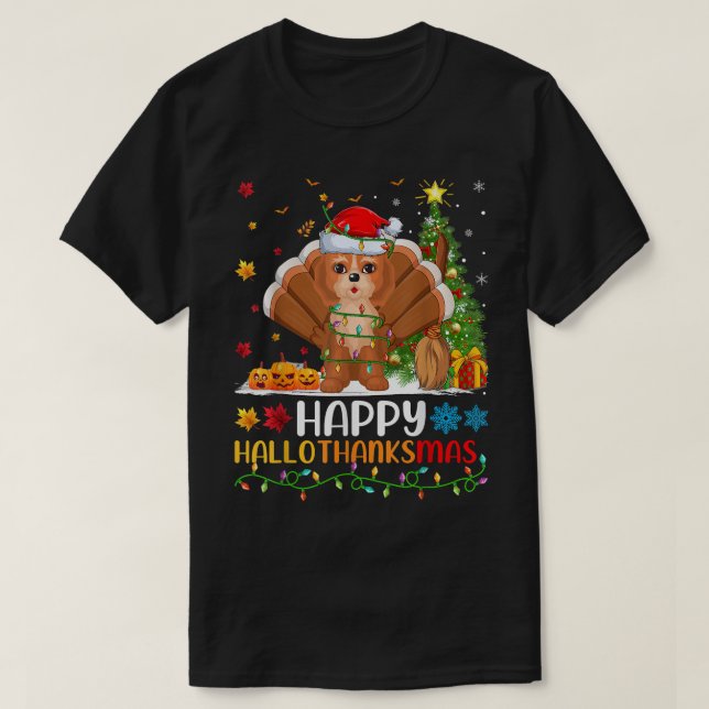 Camiseta Cockapoo Dog Lover Funny Happy Cockapoo HelloThank (Diseño del anverso)