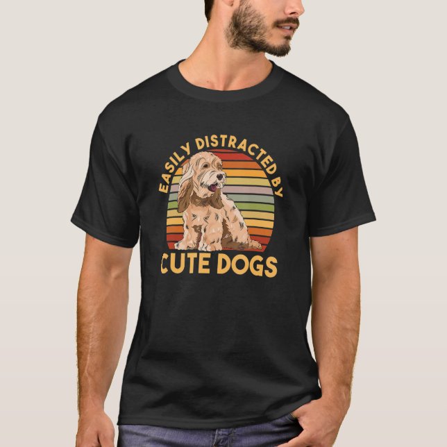 Camiseta Cockapoo Dog Owner Easily Distracted By Cute Dogs (Anverso)