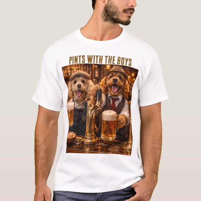 Camiseta Cockapoo Gift Shirt- Funny Dog Beer T-Shirt (Anverso)