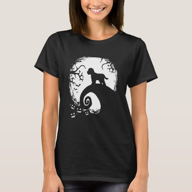 Camiseta Cockapoo Halloween Bajo La Luz De La Luna Perro Es (Anverso)