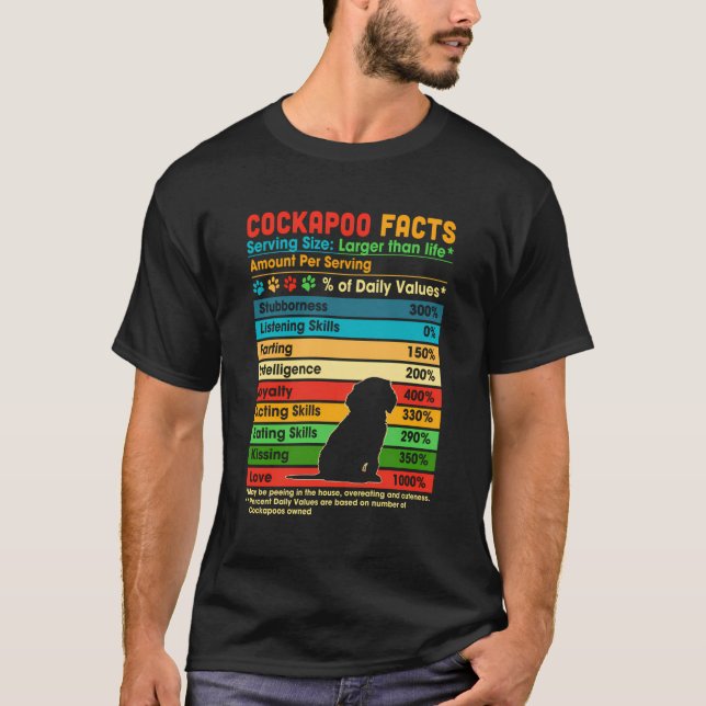 Camiseta Cockapoo Hechos Porcentaje De Valores Diarios Dive (Anverso)