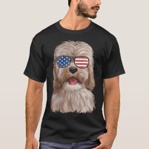 Camiseta Cockapoo Hombres Mujeres Niños Bandera Americana P