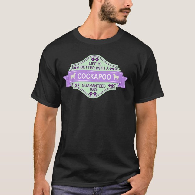 Camiseta Cockapoo La vida es mejor con Cockapoo Te (Anverso)