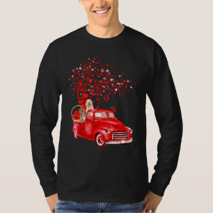 Camiseta Cockapoo Montando Camión Rojo Valentine Mariposa H