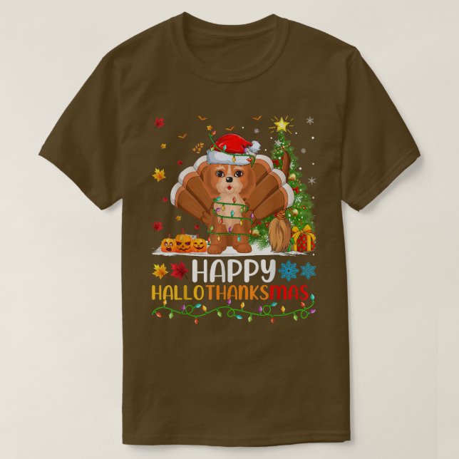 Camiseta Cockapoo Perro Lover Gracioso Feliz Cockapoo Hola  (Diseño del anverso)
