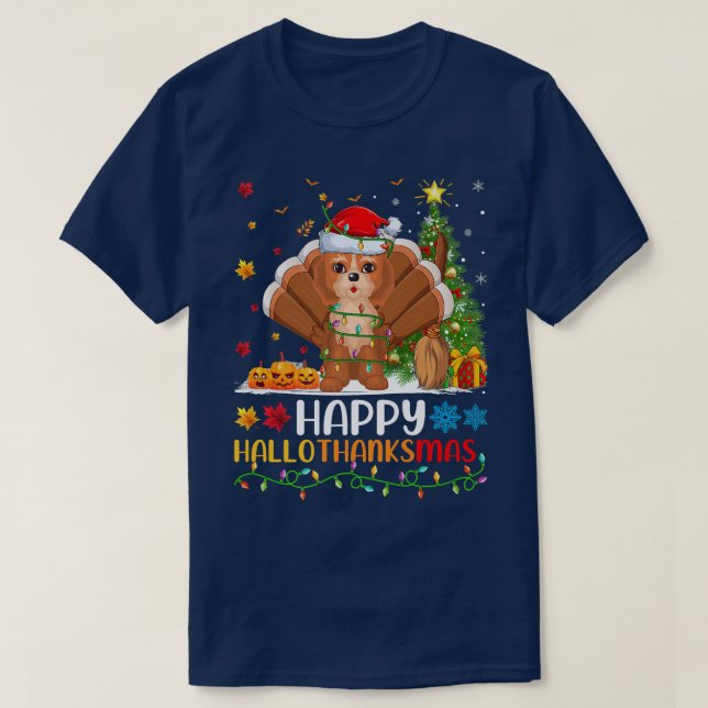 Camiseta Cockapoo Perro Lover Gracioso Feliz Cockapoo Hola  (Diseño del anverso)