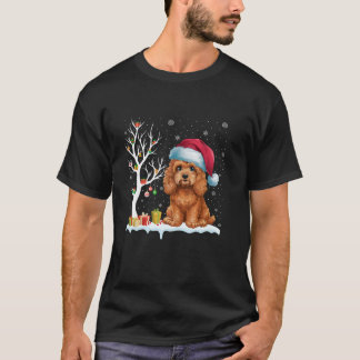 Camiseta Cockapoo Perro Santa Hat Árbol festivo Christma