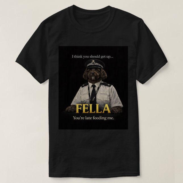 Camiseta Cockapoo Police Fella | Regalo divertido  (Diseño del anverso)