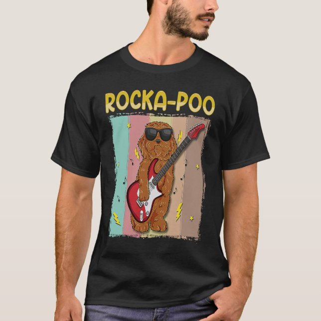Camiseta Cockapoo Rockstar Rocka Poo Dog  Blues Master (Anverso)
