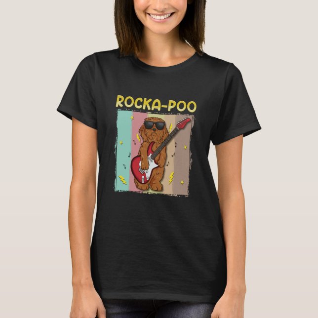 Camiseta Cockapoo Rockstar Rocka Poo Dog  Blues Master (Anverso)