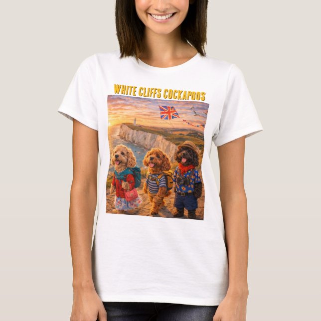Camiseta Cockapoo White Cliffs Shirt Funny Dog Gift UK (Anverso)