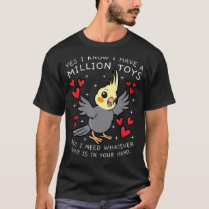 Camiseta Cockatiel Cockatoo Lutino Parrot Weiro Bird Quarri