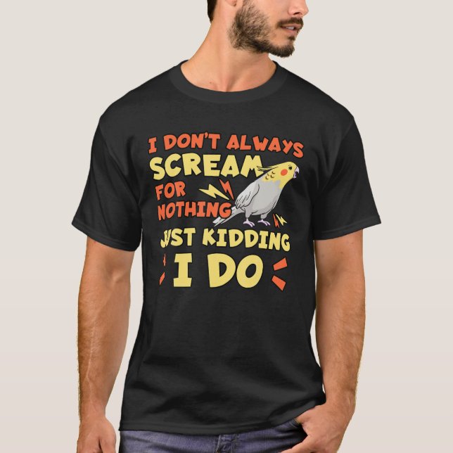 Camiseta Cockatiel Cockatoo Lutino Weiro Parrot Quarri (Anverso)