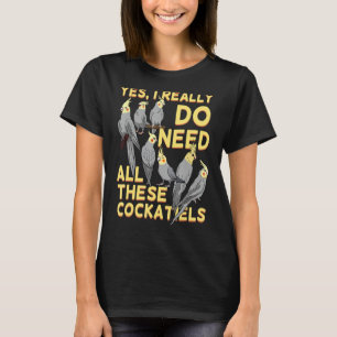Camiseta Cockatiel Cockatoo Parrot Lutino Quarrion Weiro Bi