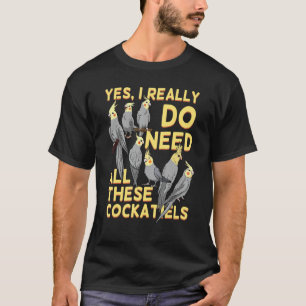 Camiseta Cockatiel Cockatoo Parrot Lutino Quarrion Weiro Bi