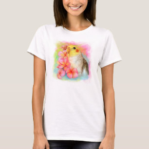 Camiseta Cockatiel con el frangipani