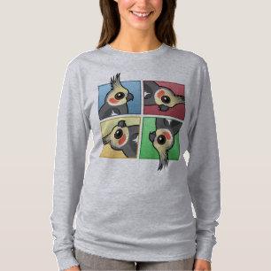 Camiseta Cockatiel de cuatro colores