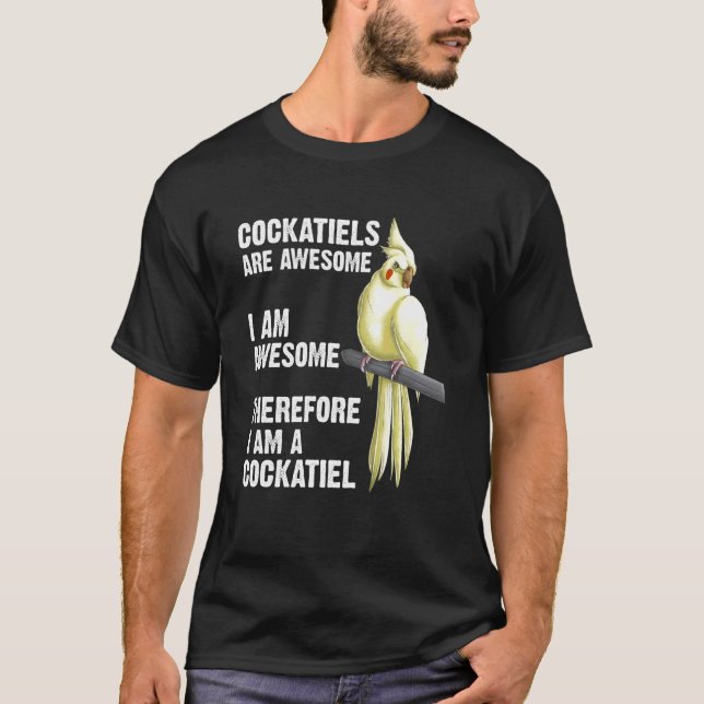 Camiseta Cockatiel Gracioso Para Hombres Propietaria De Lor (Anverso)