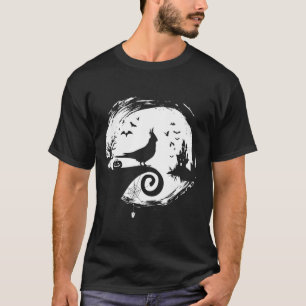 Camiseta Cockatiel Halloween Costume Moon Silhouette Asombr