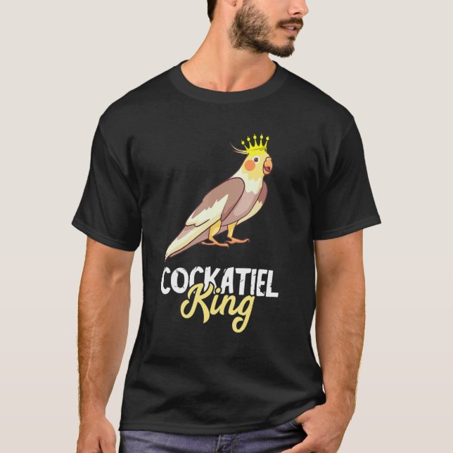 Camiseta Cockatiel King Crown Cockatoo Bird Dueño Parrot P (Anverso)
