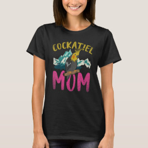 Camiseta Cockatiel Mamá Montañas Pájaro Loro Día de las Mad