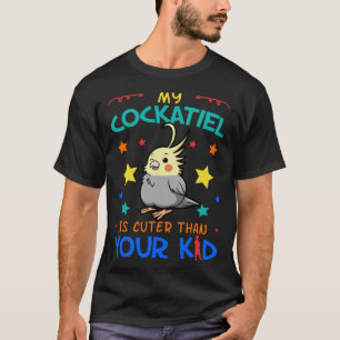 Camiseta Cockatiel Parrot Cockatoo Lutino Quarrion Weiro Bi