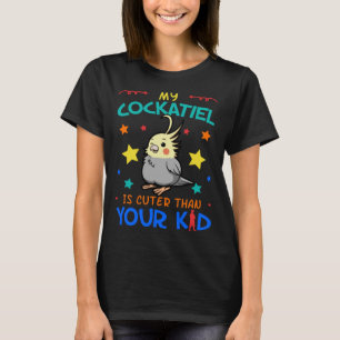 Camiseta Cockatiel Parrot Cockatoo Lutino Quarrion Weiro Bi