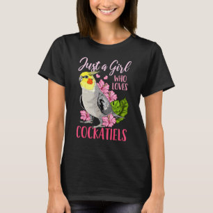 Camiseta Cockatiel Sólo Un Chica Que Ama A Los Cockatiels