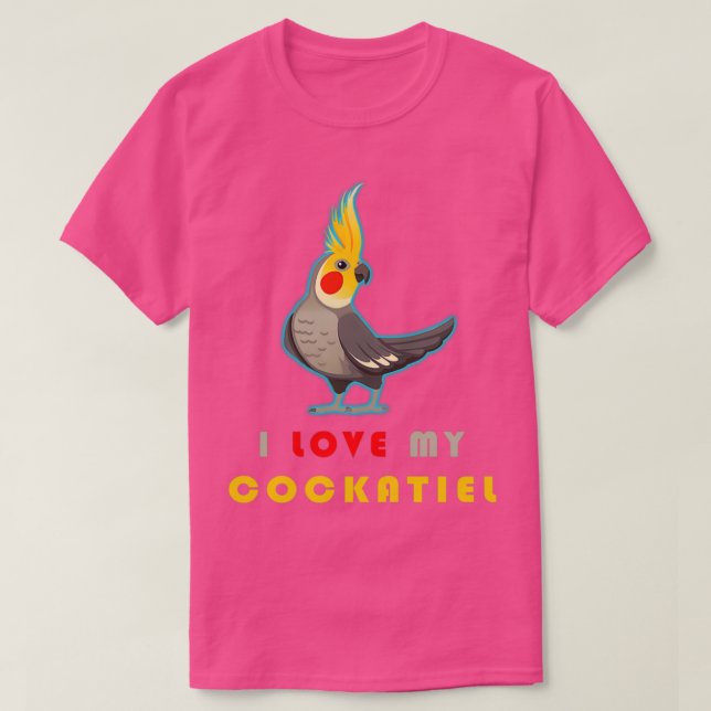 Camiseta CockatielDivertida idea de la dieta para los pájar (Diseño del anverso)