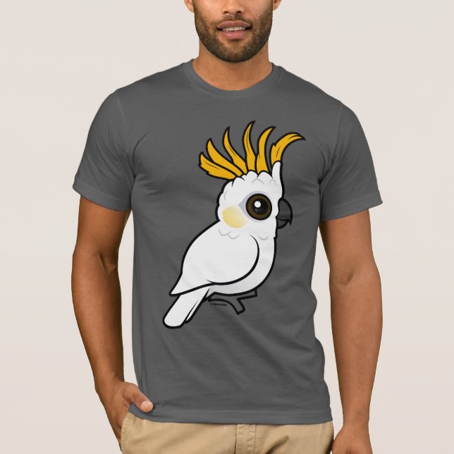 Camiseta Cockatoo Amarillo-con cresta (escudo para arriba) (Anverso)