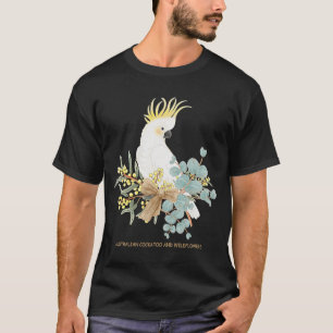 Camiseta Cockatoo australiano y Wildflowers