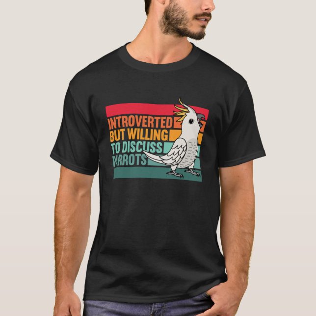 Camiseta Cockatoo con cresta de azufre de loros introvertid (Anverso)