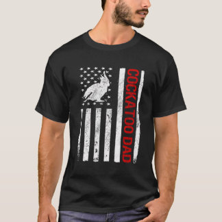 Camiseta Cockatoo Dad American Bandera Estadounidense Famos