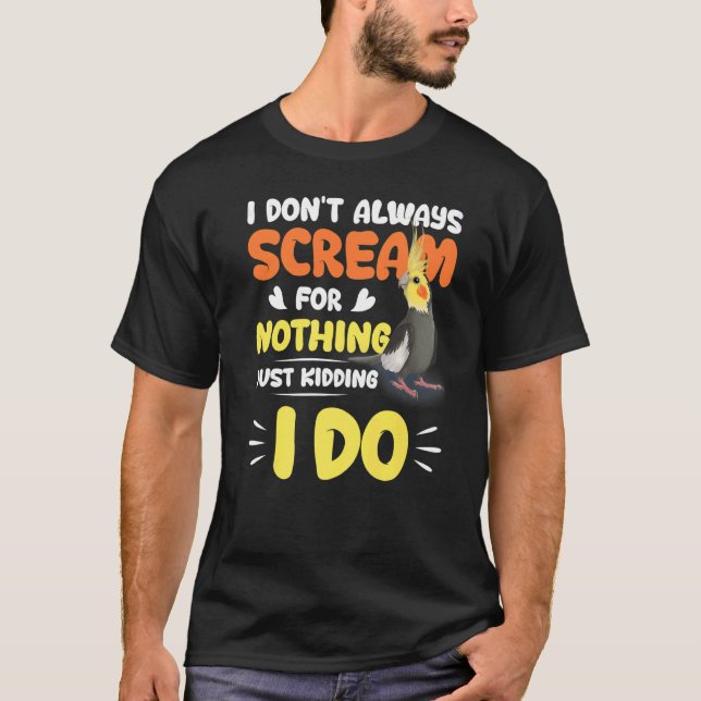Camiseta Cockatoo Lutino Weiro Parrot Quarrion Tiel Co (Anverso)