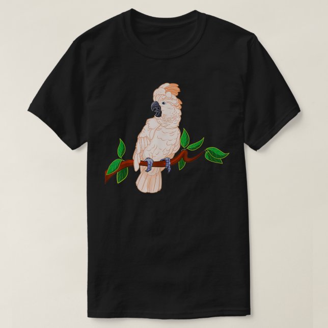 Camiseta Cockatoo molucca en una sucursal (Diseño del anverso)