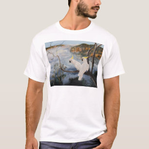 Camiseta Cockatoos Azufre-Con cresta en las montañas azule