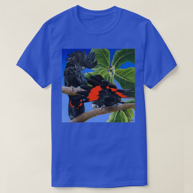 Camiseta Cockatoos negros de serie larga (Diseño del anverso)