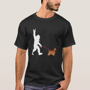 Camiseta Cocker de pie gigante español Perro feliz lindo Pe